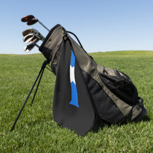 I Monogram overlaid on Scottish Flag gtt Golf Towel