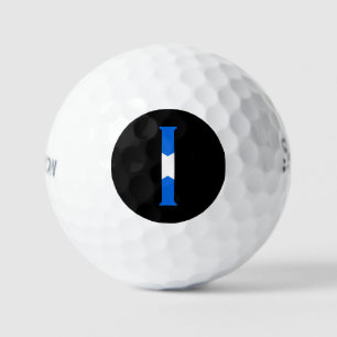 I Monogram overlaid on Scottish Flag ssf gbcnt Golf Balls