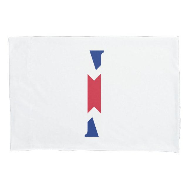 I Monogram overlaid on Union Jack Flag pccnt Pillowcase (Front)