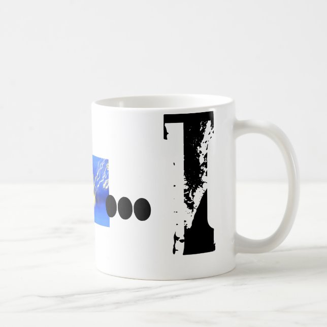 I Monogram Typography Cool Grunge Mug (Right)