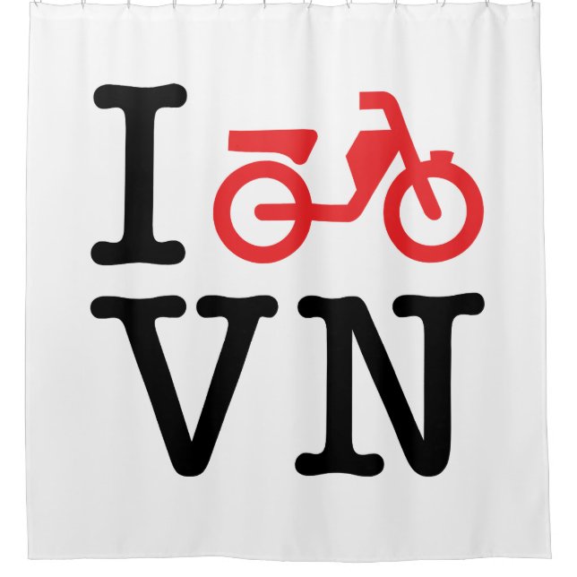 I Motorbike Vietnam Shower Curtain (Front)