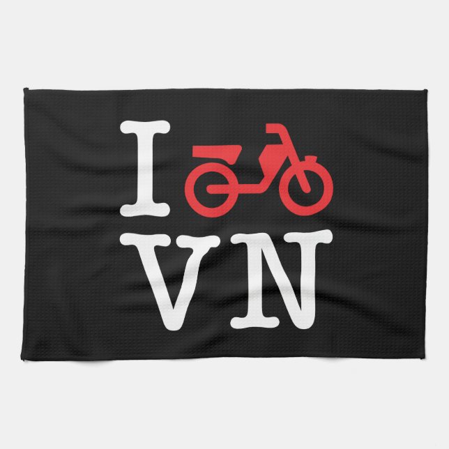 I Motorbike Vietnam Tea Towel (Horizontal)