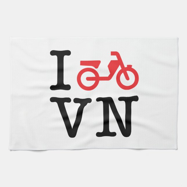 I Motorbike Vietnam Tea Towel (Horizontal)