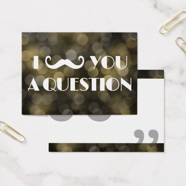 I Moustache You A Question Bokeh Lights (Office)