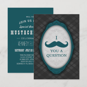 I Moustache You A Question Elegant Frame Invitation