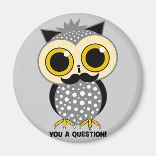 I moustache you a question owl magnet