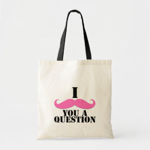 I Moustache You A Question Pink Moustache Tote Bag