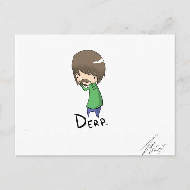 i moustache you a question postcard (Front)