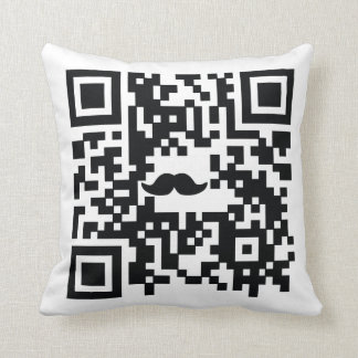 "I Moustache You A Question" QR Code Pillow