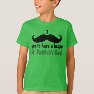 I Moustache You Happy St. Patrick's Day Kid's Shir T-Shirt