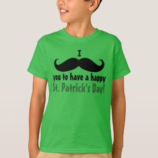 I Moustache You Happy St. Patrick's Day Kid's Shir T-Shirt