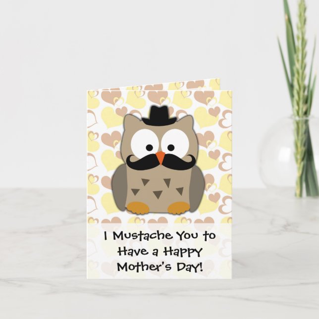 I Moustache You Mother's Day Greeting Card (Front)