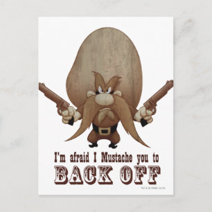 I Moustache You To Back Off Postcard