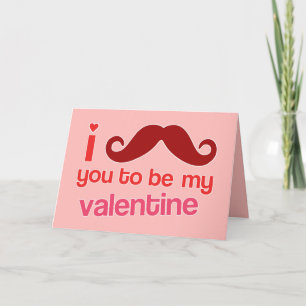 i moustache you to be my valentine card