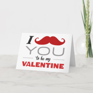 I Moustache You To Be My Valentine Greeting Card