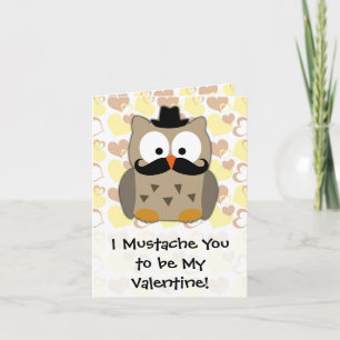I Moustache You to be My Valentine Holiday Card