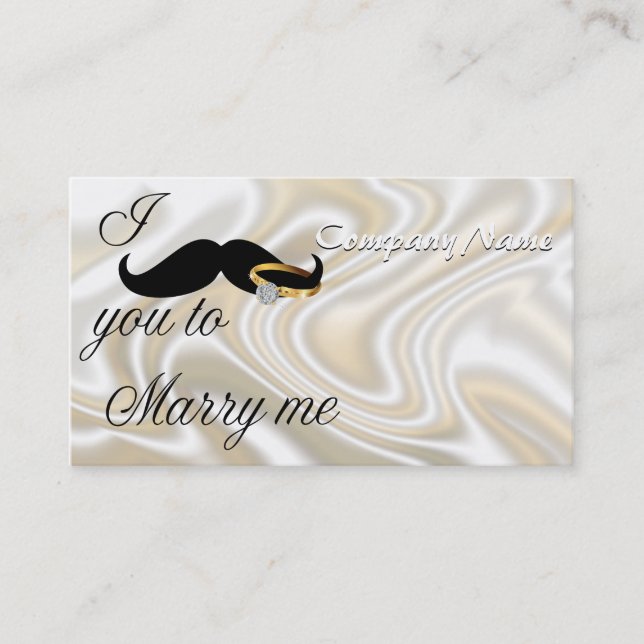 I Moustache you -to Marry Me Business Card (Front)