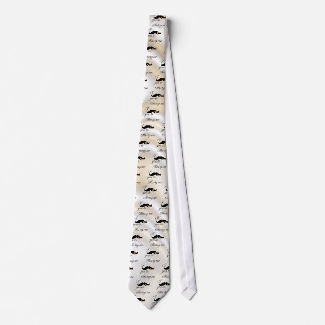 I Moustache you -to Marry Me Tie (Front)