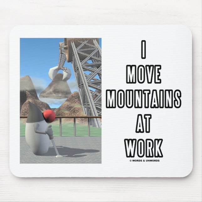 I Move Mountains At Work (Software Developer) Mouse Mat (Front)