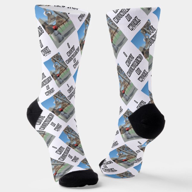 I Move Mountains At Work Software Developer Socks (Angled)