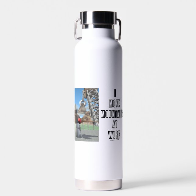 I Move Mountains At Work Software Developer Water Bottle (Front)