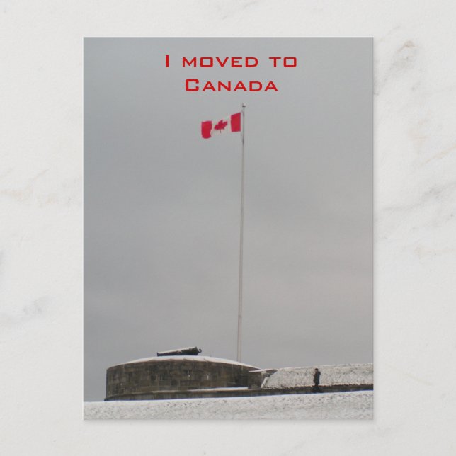 I moved to Canada Announcement Postcard (Front)