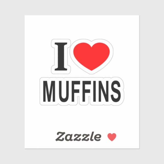 I ❤️ MUFFINS I LOVE MUFFINS I HEART MUFFINS Vinyl (Sheet)