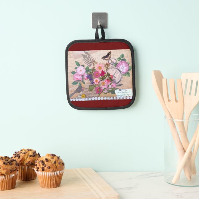 I Must Have Flowers, Monet,  Pot Holder (Insitu(Hanging))