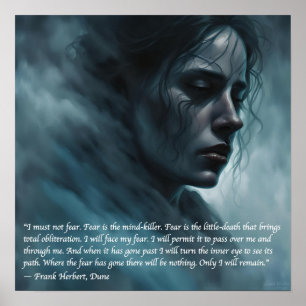 "I must not fear." Dune  Poster