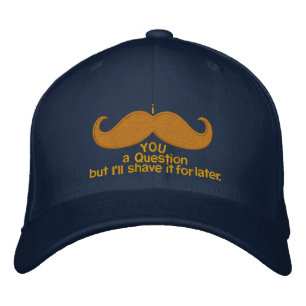 i mustache you a question embroidered hat