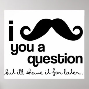i mustache you a question poster