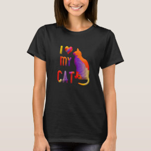 I My Cat Cute Cat Mum Kitten Cats Rock T-Shirt