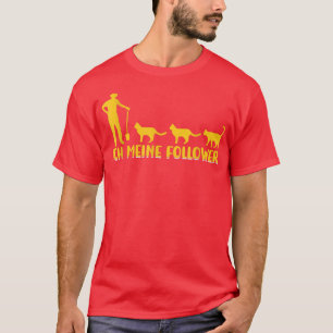 I My Followers Tieliebe Katzenliebe Katzen Farmer  T-Shirt