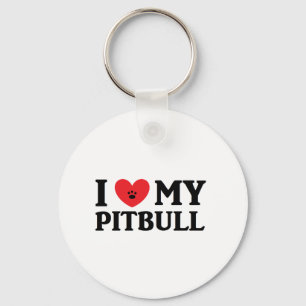 I ♥ My Pitbull Key Ring