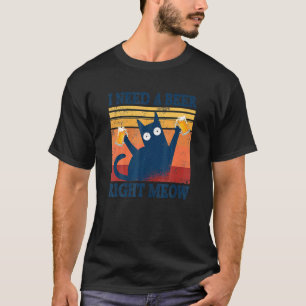 I Need A Beer Right Meow Cat Ops Summer Dress Beer T-Shirt