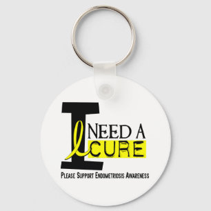 I Need A Cure 1 Endometriosis Key Ring