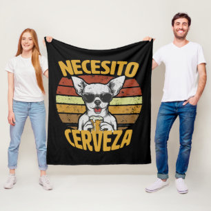 I NEED A CUTE CHIHUAHUA BEER FLEECE BLANKET