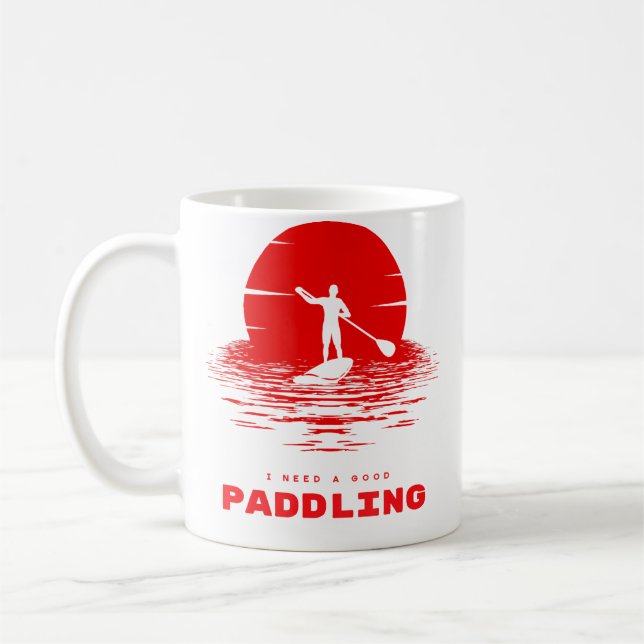 I Need A Good Paddling Rafting T Shirt Coffee Mug (Left)