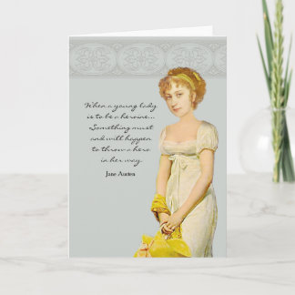 I Need a Hero!  Jane Austen Note Card