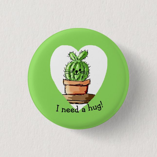 I need a hug 3 cm round badge (Front)