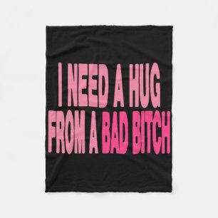 I Need A Hug From A D Merry Christmas Fleece Blanket