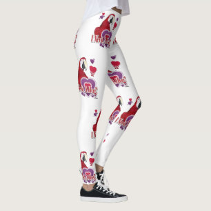 I Need A Hug Parrot With Hearts Leggings