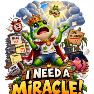I NEED A MIRACLE – Funny Frog King T-Shirt