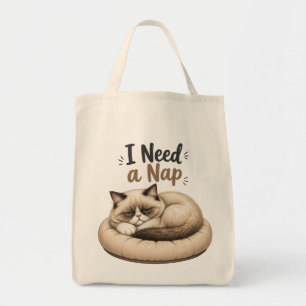 I Need a Nap • Cosy Cat Tote Bag