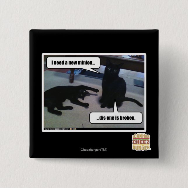 I need a new minion 15 cm square badge (Front)