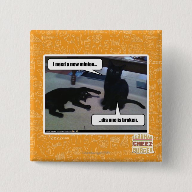 I need a new minion 15 cm square badge (Front)