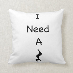 I Need A Rest Music Throw Pillow 16" x 16"