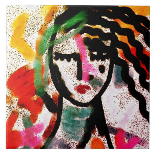 I Need a Vaca Original Abstract Art Tile