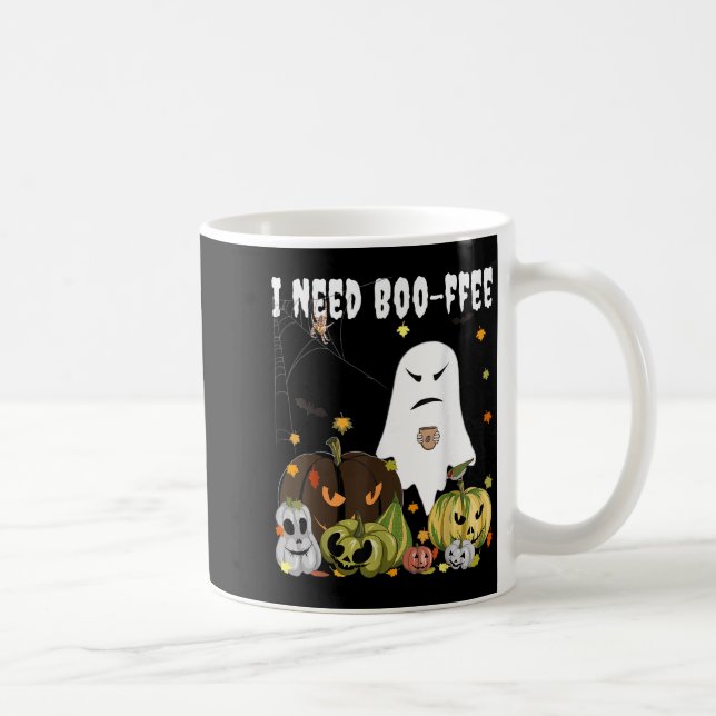 I Need Boo-ffee Ghost Jack-o-lantern Coffee Lover  Mug (Right)