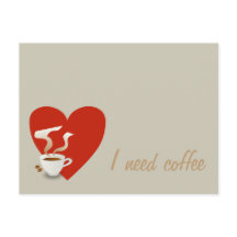 I need coffee - postcard